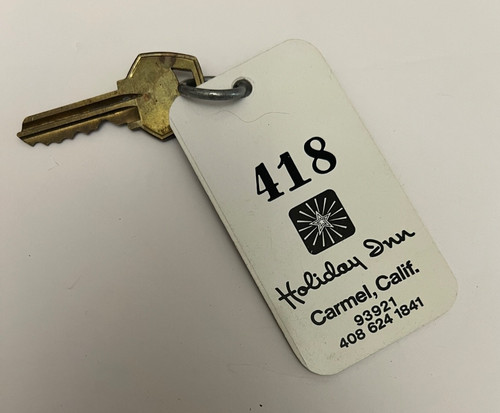 Vtg Holiday Inn Hotel Motel Fob George's Dinners Carmel California Room Key #418