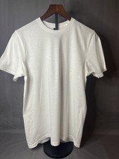 Gildan Heavy Cotton White T-Shirt Adult Size L -Soft Style 100 Cotton