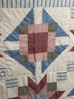 Vintage Hand Quilted Stars Patchwork Quilt 86x86 queen  #187 — photo 10