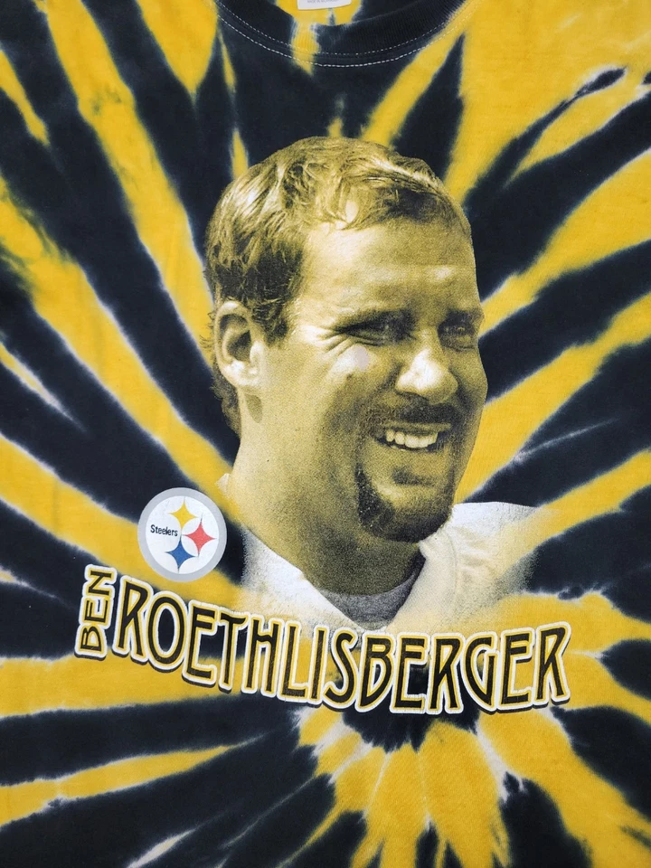 NFL Pittsburgh Steelers Camiseta Ben Roethlisberger Manga Corta Tie Dye Talla XL Foto 4 de 4