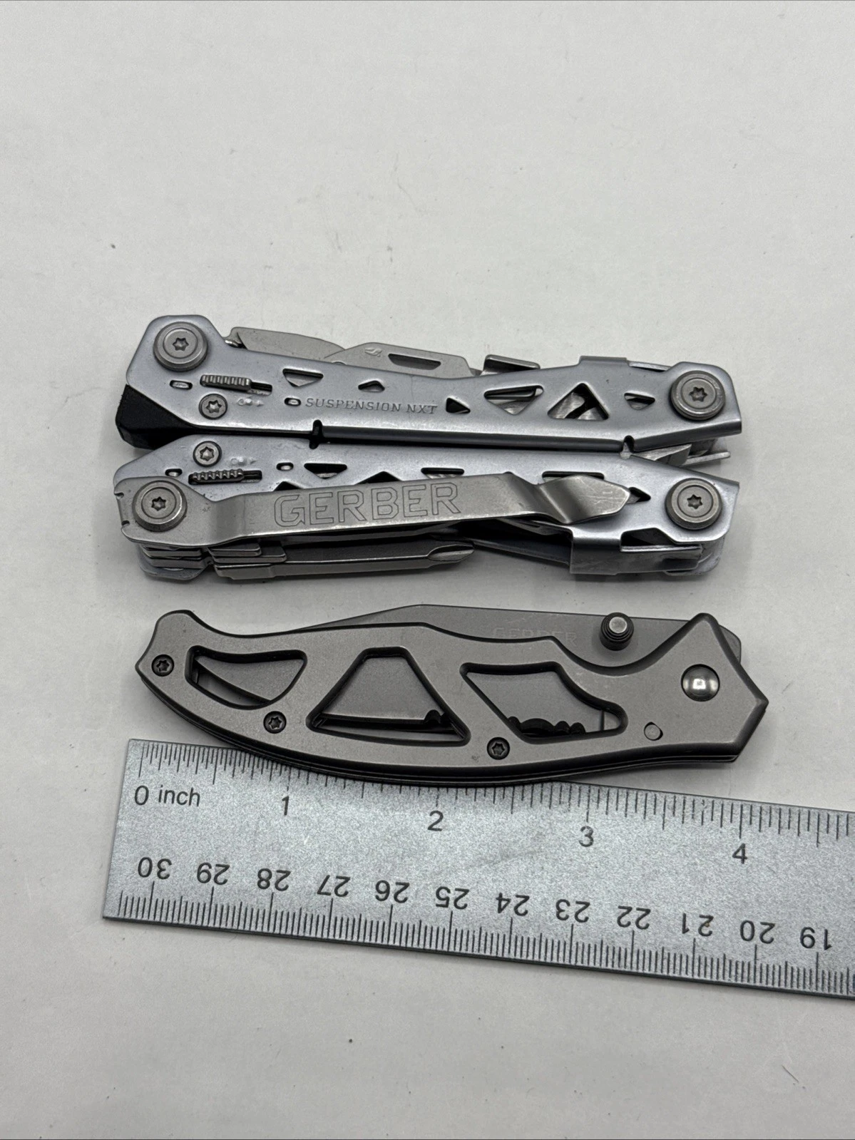 Gerber Suspension NXT & Paraframe II Knife Combo - Silver & Ti Grey