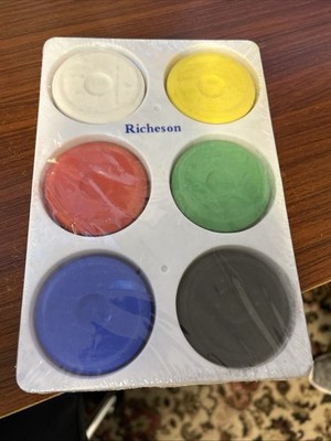 Jack Richeson Non-Toxic Tempera Paint Block Set with Tray, Assorted Opaque Co...