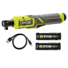 USB Lithium 3/8 In. Ratchet Kit with 2.0 Ah Battery and USB Charging Cable with