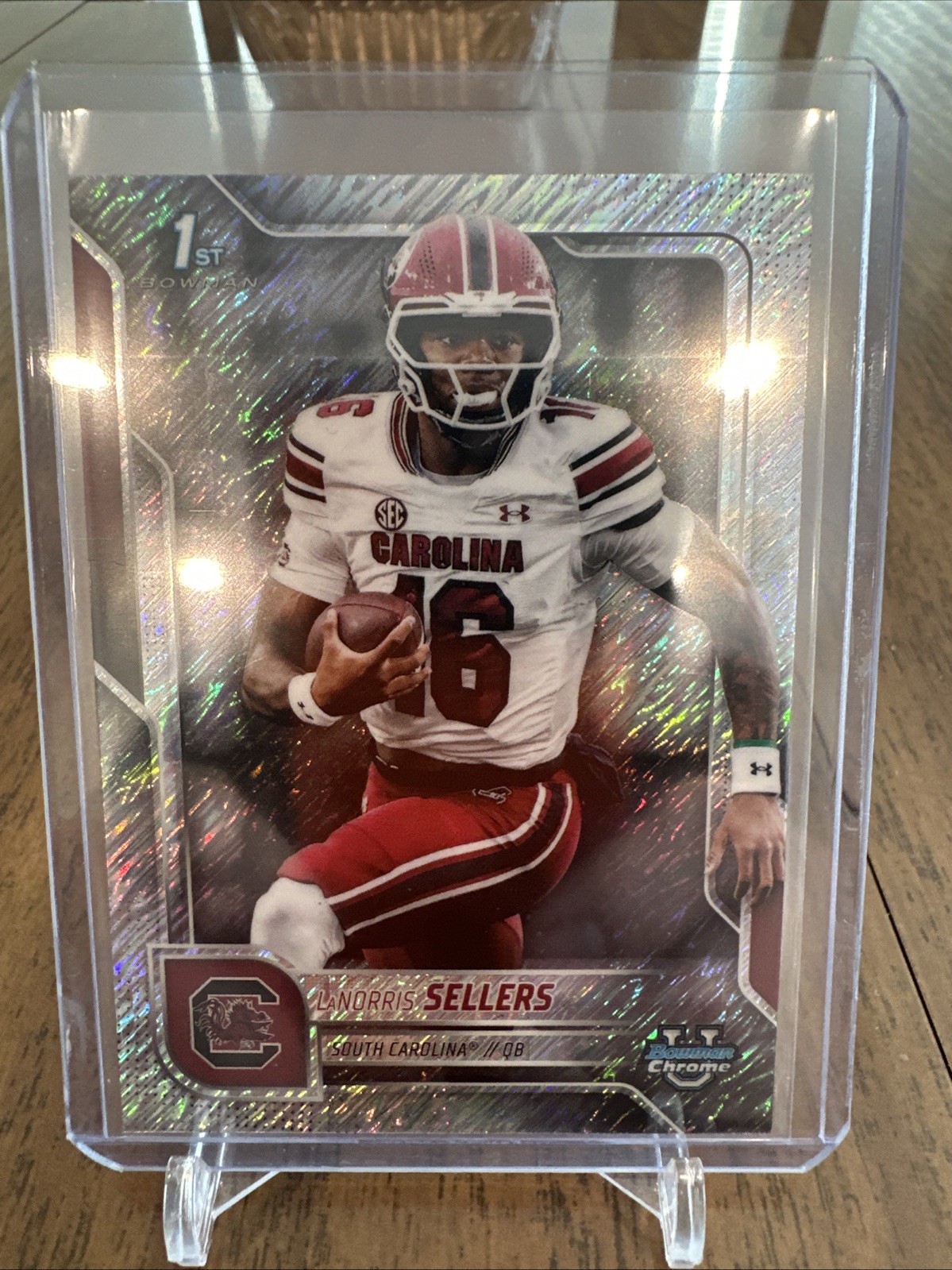 2025 Bowman University Chrome - LaNorris Sellers #168 Shimmer Refractor (RC)