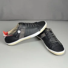 Plae Mulberry Black Leather Casual Sneakers Men’s 10 EU 43 Low Top Minimalist