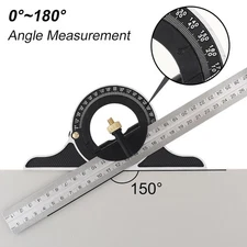 300MM Adjustable T-Square Set, Protractor Level & Sliding Square Ruler Kit