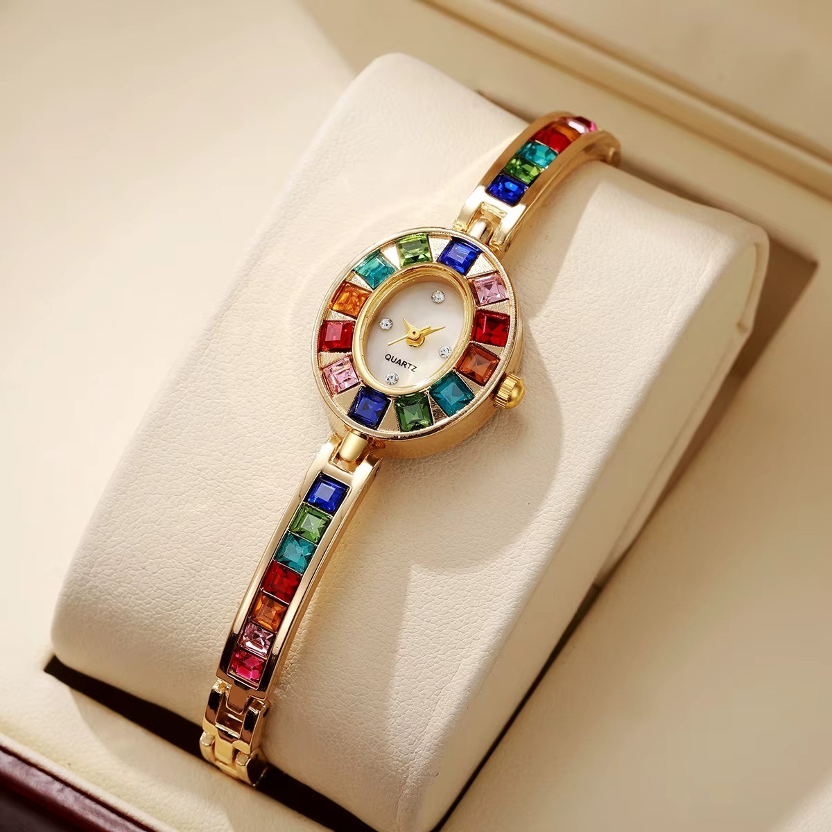 Luxury Rhinestone Women Quartz Bracelet Watch Fashion Ladies Gift