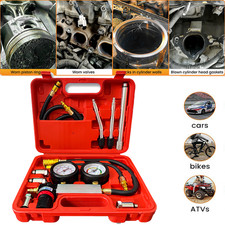 Cylinder Leak Down Tester Petrol Engine Compression Leakage Detector Tool Kit