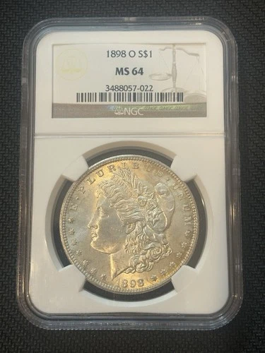 1898-O Morgan Silver Dollar, NGC MS-64