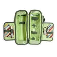 Picnic Time Wine Shoulder Tote Gift Bag w/ Accessories Glasses, Stopper, Opener