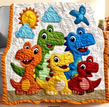 small plush blanket for baby toddler child lap sunny dinosaurs