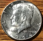 1964 P Kennedy Half Dollar - Brilliant AU Quality - FREE SHIPPING