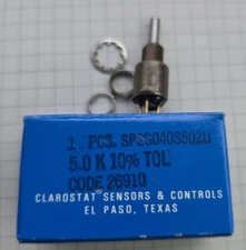10 Pack: Clarostat  SPSG040S502U Cermet Potentiometer 5K Ohm 10% Tol code 26910
