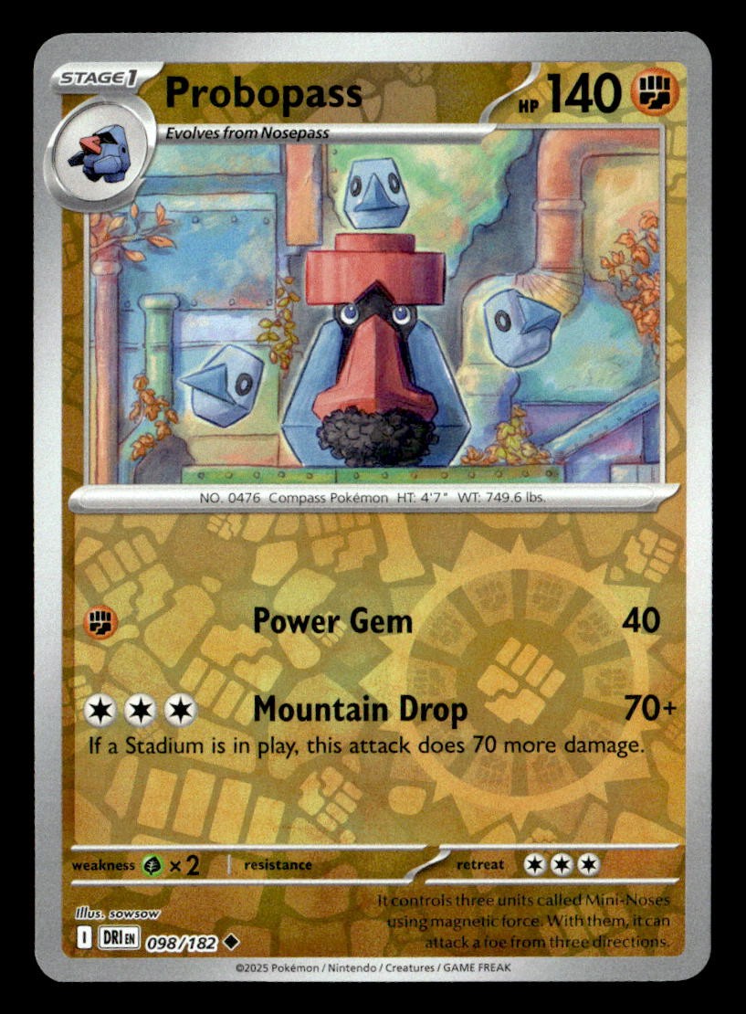 Pokemon Probopass #098/182 tcg Near Mint or Better