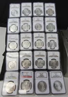 SET OF MORGAN SILVER DOLLARS ALL GRADED NGC MS-63, SET OF 20 COINS, 051526EB (E)
