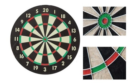 2 Dartboard Sets - Double Sided 2 Game 16.5" DART BOARDS + 6 Brass Tipped Darts - Picture 8 of 8