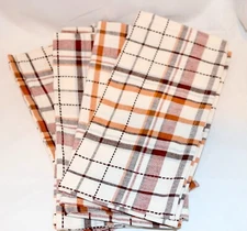 DII Design Imports Intl Fall Napkins Set 4 Spice Dobby Plaid Thanksgiving