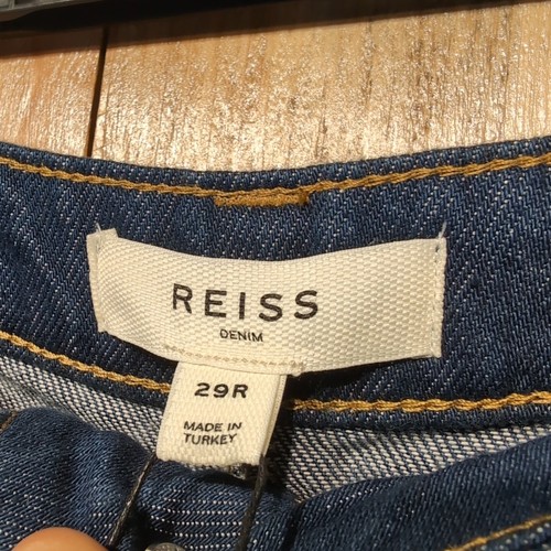 Pantalones de mezclilla REISS Olivia pierna ancha ligeros tiro medio azul oscuro W29 nuevos con etiquetas precio de venta sugerido por el fabricante 150 GBP - Imagen 11 de 14