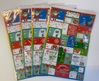 4 packs (400) of xmas gift tags peel and stick Holiday Fun Santa to from Kids