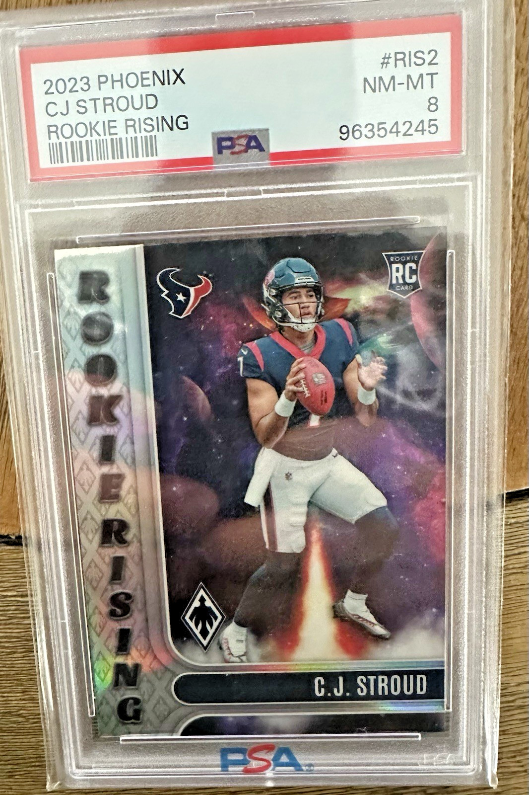 C.J. Stroud Rookie Card 2023 Phoenix Rookie Rising #Ris2 PSA 8