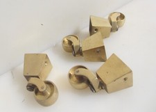 Vintage Brass Furniture Castors Trolley Wheels Old Cup Cups x4