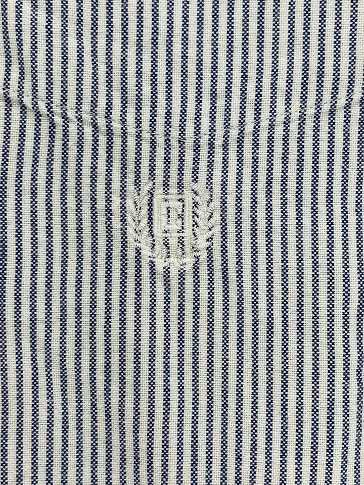 Chaps Long Sleeve Button Up Shirt Mens Size Large Blue White Stripes Fast Ship - Image 3 of 4