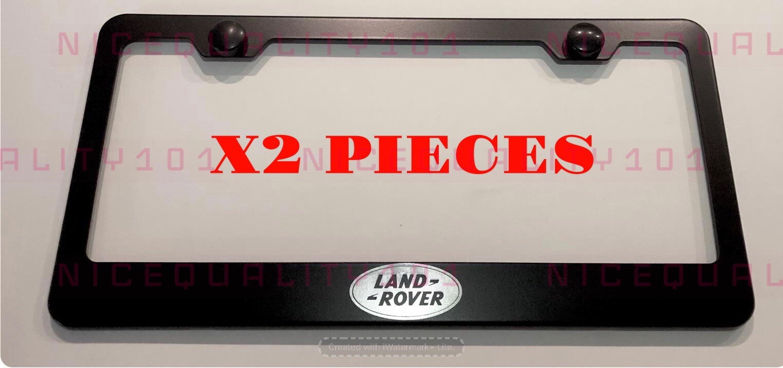 X2 Land Rover Laser Engraved Etched Stainless Steel License Plate Frame Holder