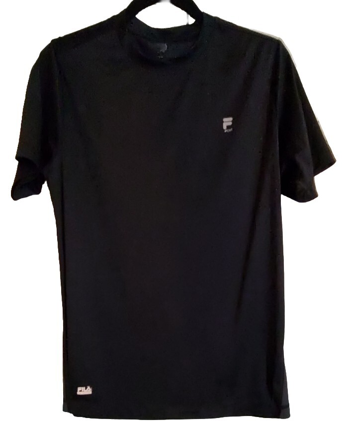 T shirt pullover uomo FILA S S Crew taglia S nera senza etichette