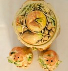 Vintage Fruit Salt/Pepper Shaker Set with Condiment Bowl — photo 5