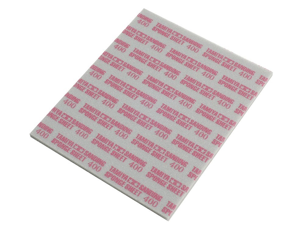 Tamiya Single Piece Flexible Sanding Sponge Sheet 400 Grit (114 x 140mm) - 87147