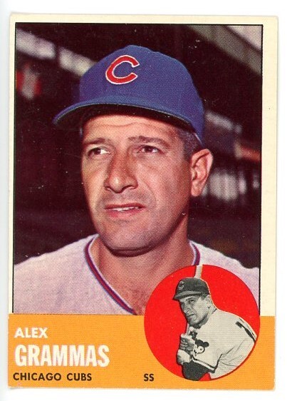 1963 TOPPS #416 Alex Grammas  Excellent Raw