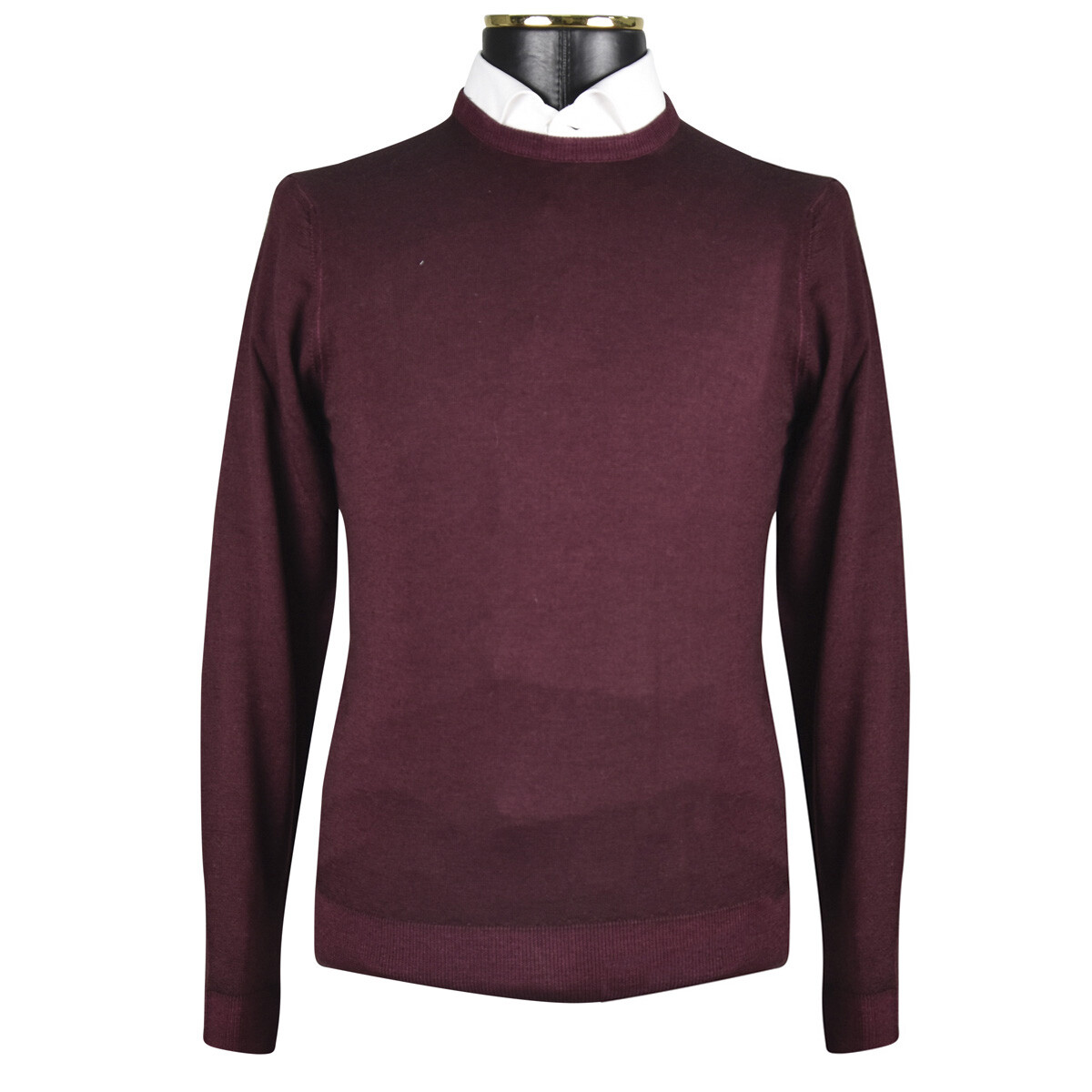 НОВЫЙ СВИТЕР FEFE С КРУГЛЫМ ВЫРЕЗОМ ИЗ 100% НАТУРАЛЬНОЙ ШЕРСТИ, РАЗМЕР 44, US 54, EU, XL, FM2