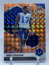 2021 Panini Mosaic Mike Strachan Orange Reactive Rookie Card #397 Colts