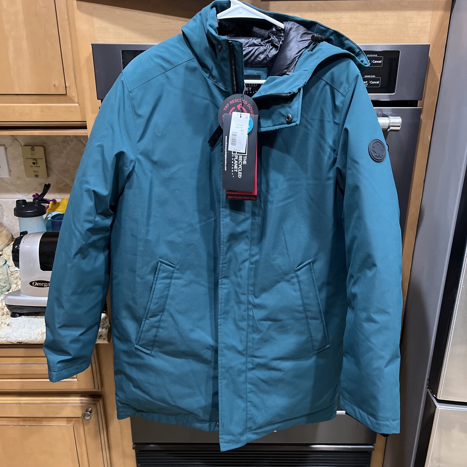 Recycled Planet Everdas Waterproof Windproof Down Parka Dark Sea Small