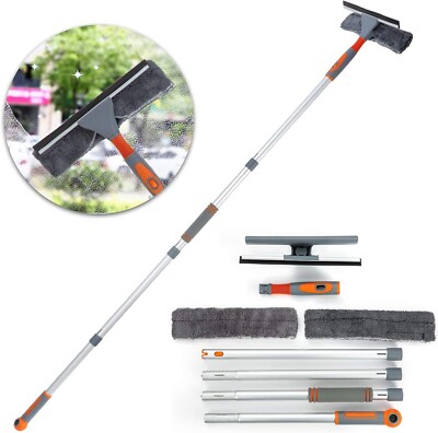 eazer Window Squeegee and Scrubber Combo Tool Attachment Kit, Window Washing ...
