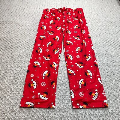 Sesame Street Pajama Pants Unisex Adult XL Red Elmo Santa
