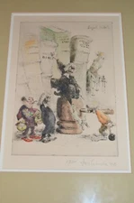 Early Javier CABADA - "Legal Habits" 1972 - Signed 58/100 Framed Etching Print 