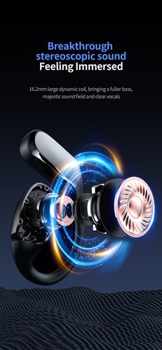 Open-Ear Bluetooth 5.4 Bone Conduction Headphones Wireless Earbuds Sport Headset - Picture 19 of 22