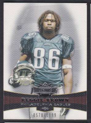 2006 TOPPS TRIPLE THREADS REGGIE BROWN /1199 PHILADELPHIA EAGLES #88 PARALLEL