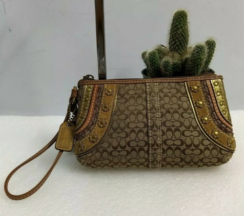 coach studded wristlet
