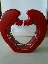 heart shaped coin bank Citizens Banking Company grand opening Lisbon Oh 1987