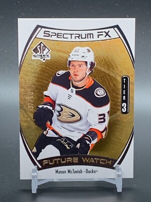 2021-22 SP Authentic Spectrum Fx Future Watch Gold S-97 MASON McTAVISH RC 37/50