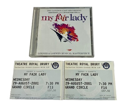 MY FAIR LADY CD  2001 London  Cast Recording With Original Show Tickets VG+