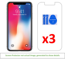 3x iPhone X/Xs Screen Protector w/ cloth and installation stickers
