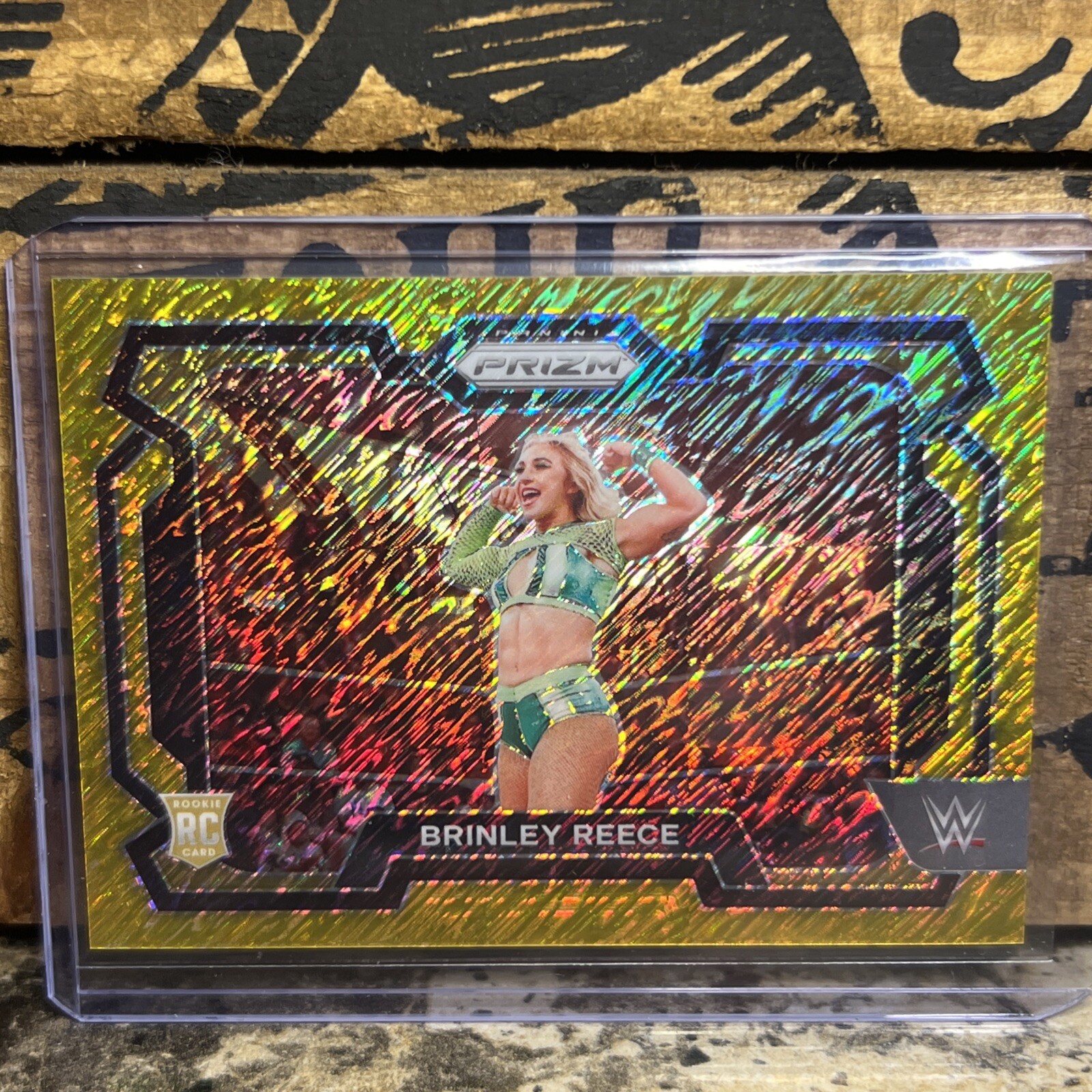 2024 PANINI PRIZM SHIMMER  WWE GOLD PRIZM BRINLEY REECE  1/5 BOOKEND