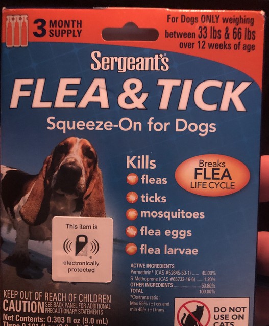 sergeant's flea and tick squeeze on for dogs