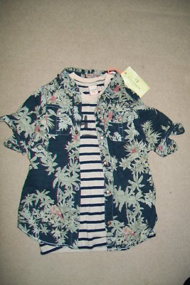 Scotch Shrunk-Jungen Baumwolle 2 Set.Shirt und T-Shirt.6y(116 cm).Neu mit Etikett.UVP 66 £.