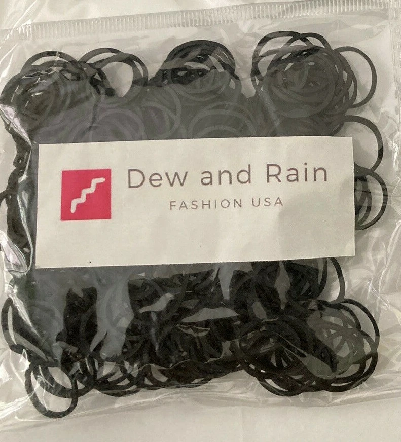 250 Small Black Rubber Bands for Crafts Hobbies Pony Hair Holder Office Use. - Image 3 of 4