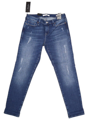 Mavi ADA Boyfriend Mid Rise Denim Blue Jeans Distressed 5 Pockets Womens 27/29
