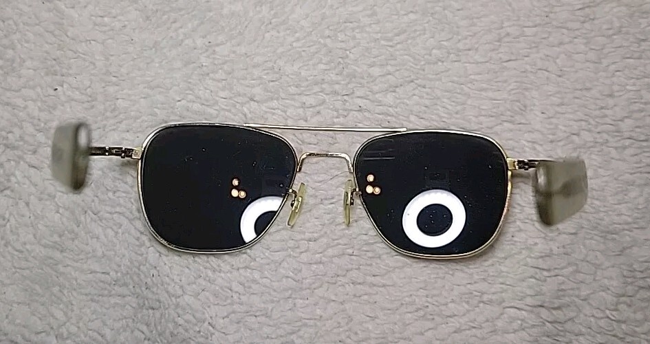 Lunettes De Soleil Aviateur American Optical FG-58L - Silver - État Neuf Jamais Porté - Taille 5,5